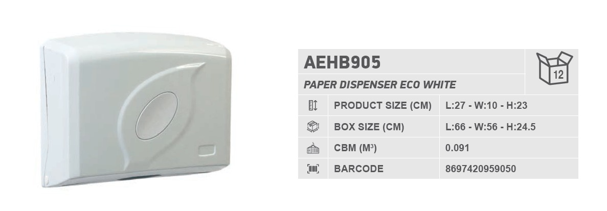 Distributeur essuie-mains pliage V RECOPLAST — visuel fourni